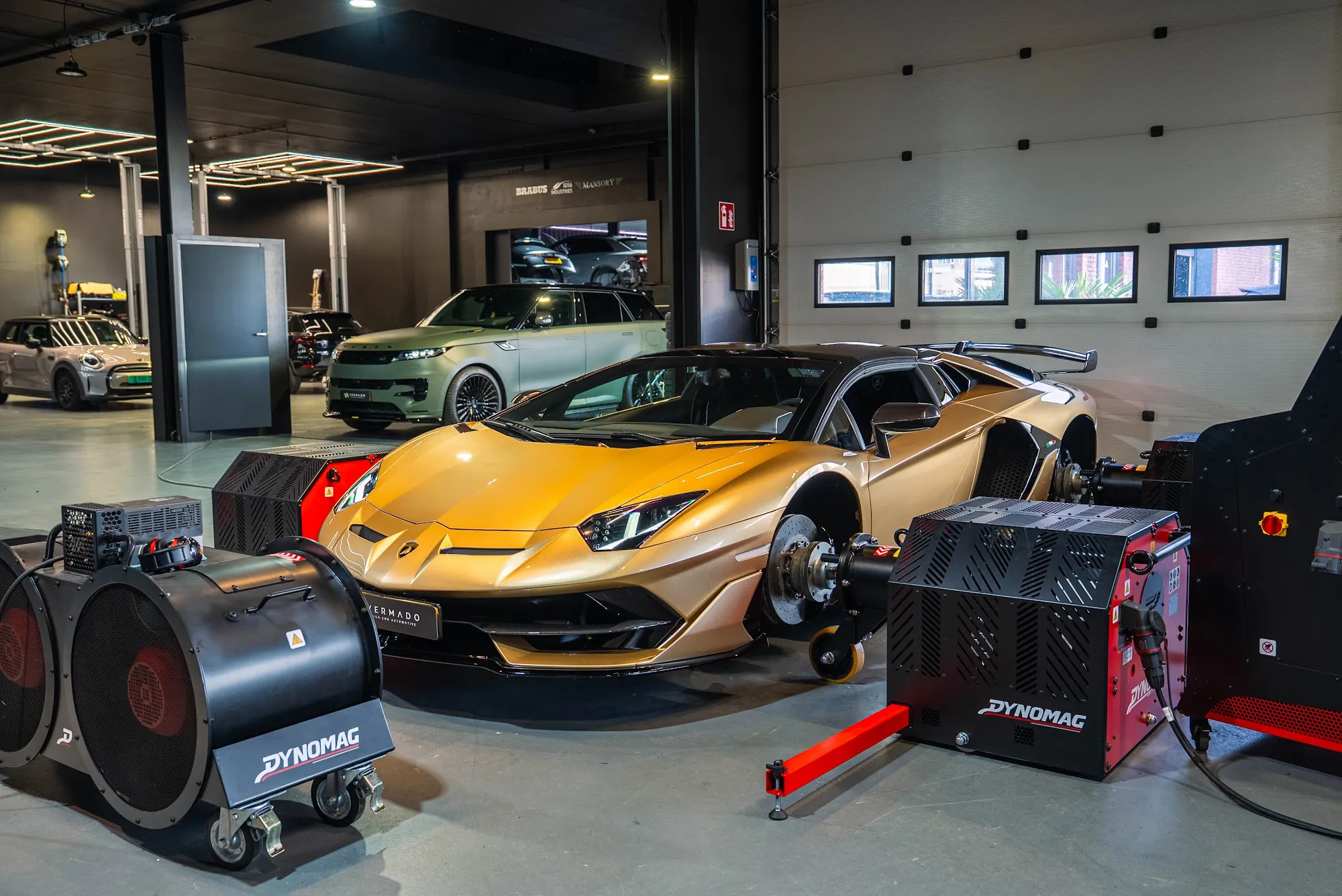 Lamborghini Aventador SVJ op de dynobank bij Vermado